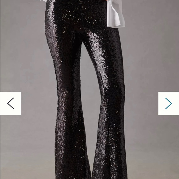 By Anthropologie Joni Sequin Flare Pants - Picture 2 of 5